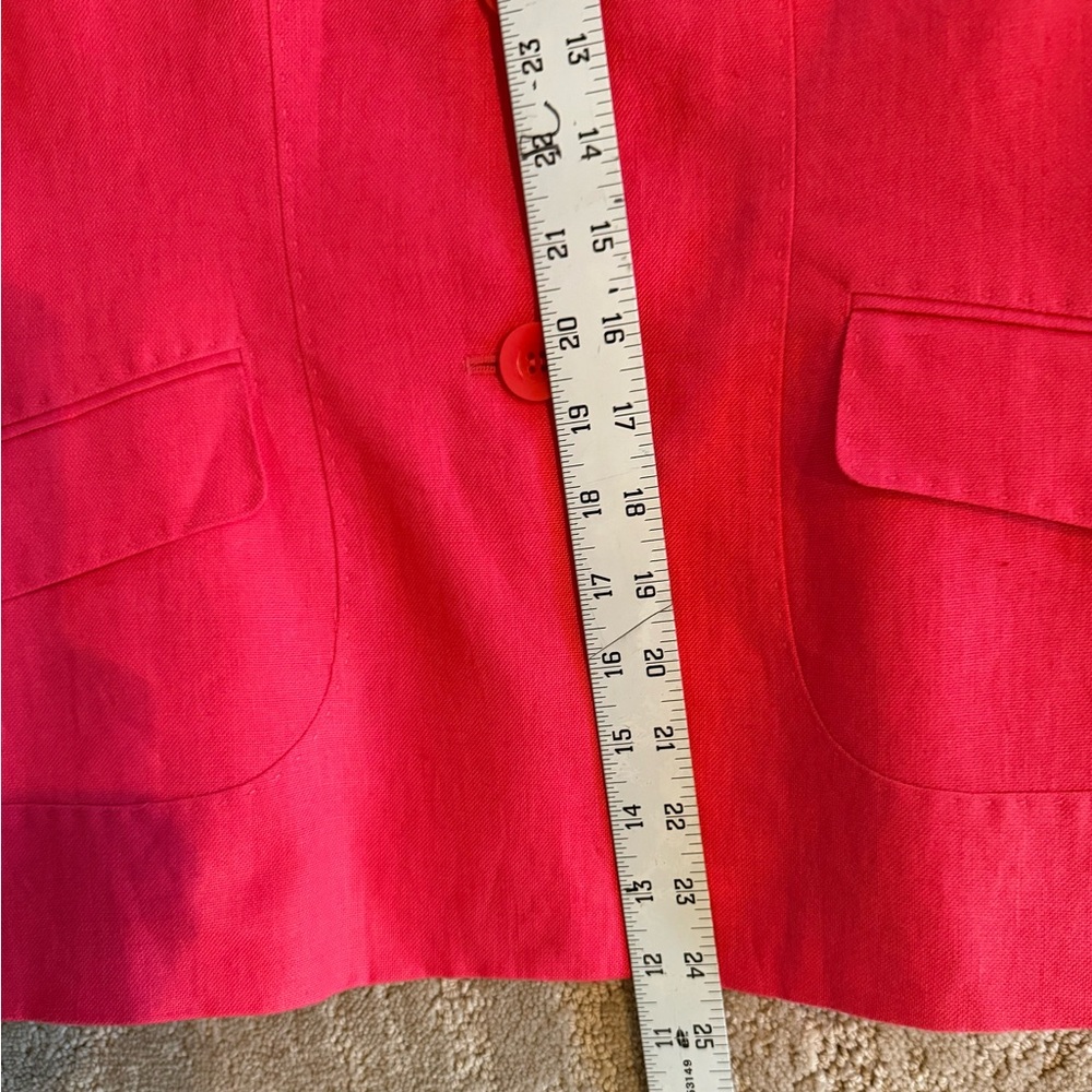 Talbot’s Pink Irish Linen Blazer Jacket Women’s 6P NWT Preppy Classic hot Pink - Picture 5 of 10